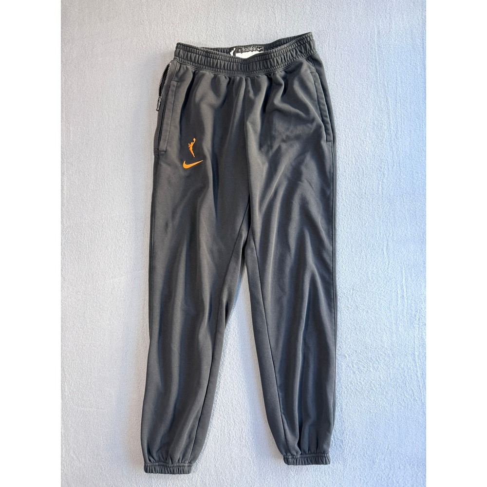 Nike WNBA Engineered Dri-FIT Black Sweatpants Orange Logo Joggers Small